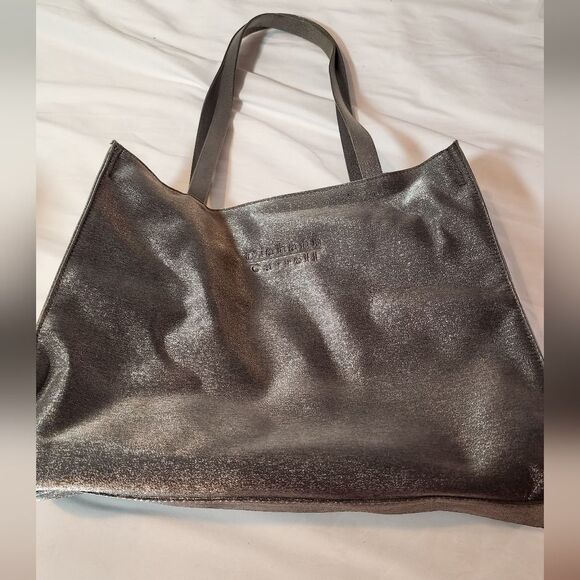 Diahann Carroll Metallic Silver Fabric Shoulder Bag - Picture 1 of 6